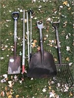 Shovels, Garden Hoe, Pitch Fork
