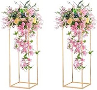 SEALED-Nuptio 2 Pcs Metal Flower Floor Vase Column