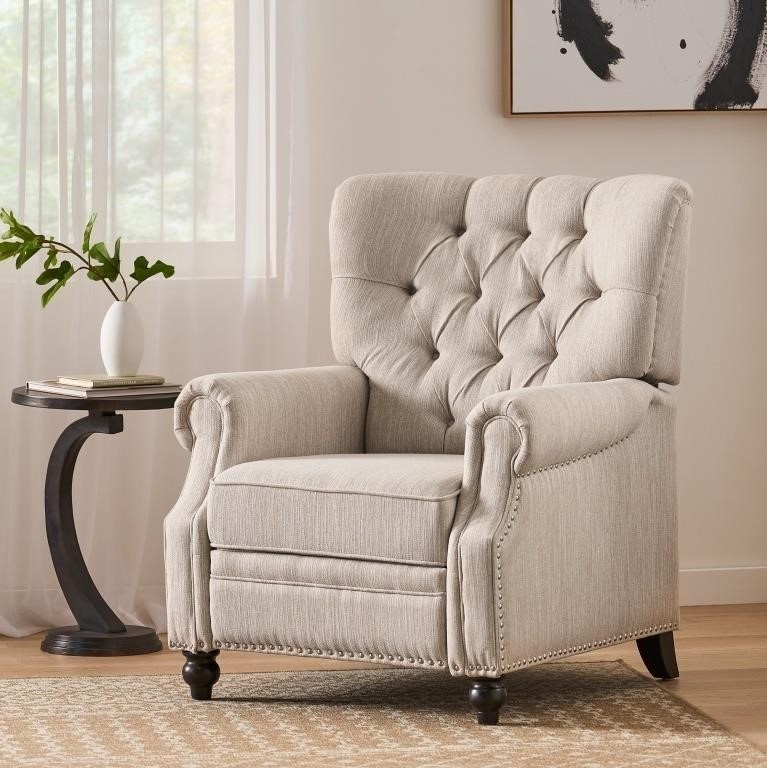 FM8720  NH Torrens Fabric Recliner Beige Dark Br