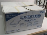 20" X 17" WHITE UTILITY SINK IN BOX.