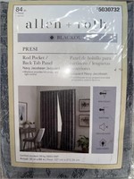 ALLEN AND ROTH BLACKOUT CURTAIN PANEL RETAIL $60