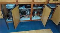 Giant pots and pan cabinet lot