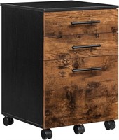 USED-HOOBRO File Cabinet, 3 Drawers Wooden Filing
