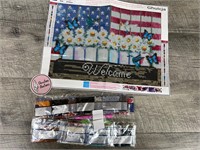 Diamond Painting kit American Flag Welcome