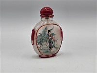 CHINESE SNUFF BOTTLE WITH REVERSE PAINTING