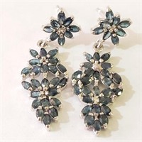 $200 Silver Sapphire Earrings