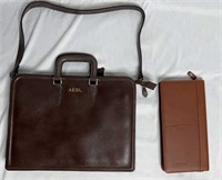 Genuine Leather Messenger Bag & Planner Cover by