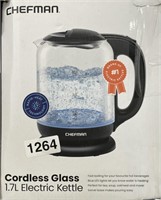 CHEFMAN CORDLESS ELECTRIC KETTLE RETAIL $60