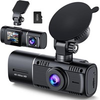 4K Dual Dash Cam Front and Inside Car Camera IR Ni