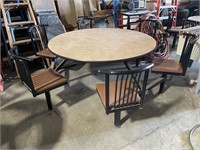 Industrial table and chairs