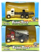 1:64 1987 ERTL Farm Toys Fertilizer Truck & Flatbd