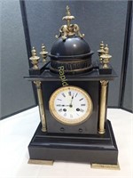 Antique Black Slate Clock