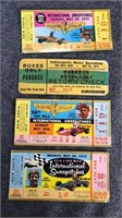 Indy 500 Ticket Stub Lot 1973 1974 1975