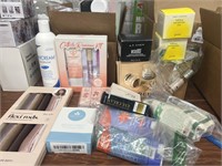 Box of assorted beauty items