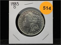 1883-O Morgan Silver Dollar in Flip