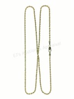 14k Yellow Gold Rope Chain Necklace