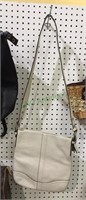 Ladies leather marked Coach pocketbook with belt-