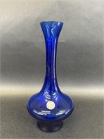 Vintage Bergdala Sweden Colbat Blue Crystal Vase