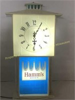 *LPO* Hamm's wall clock Works Has cracks