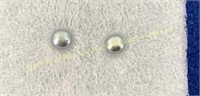 Grey fresh water pearl earrings