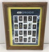 Framed Star Wars droids forever stamps