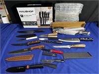 14 brand name knives and Haushof set of 5 with