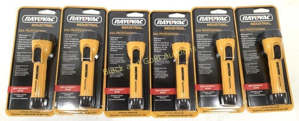 (6) Rayovac Industrial 2AA Professional Flashlight