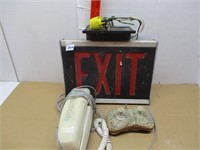 Old Exit Sign & Telephone