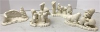 (4) Dept 56 Snowbabies Bisque Fugurines