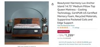 B7663  Beautyrest Lux Anchor 14.75" Queen Mattress