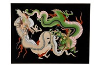 Japanese Cloissone Dragon Plaque
