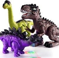 TEMI 3 Pack Electric Walking Dinosaur Toys for