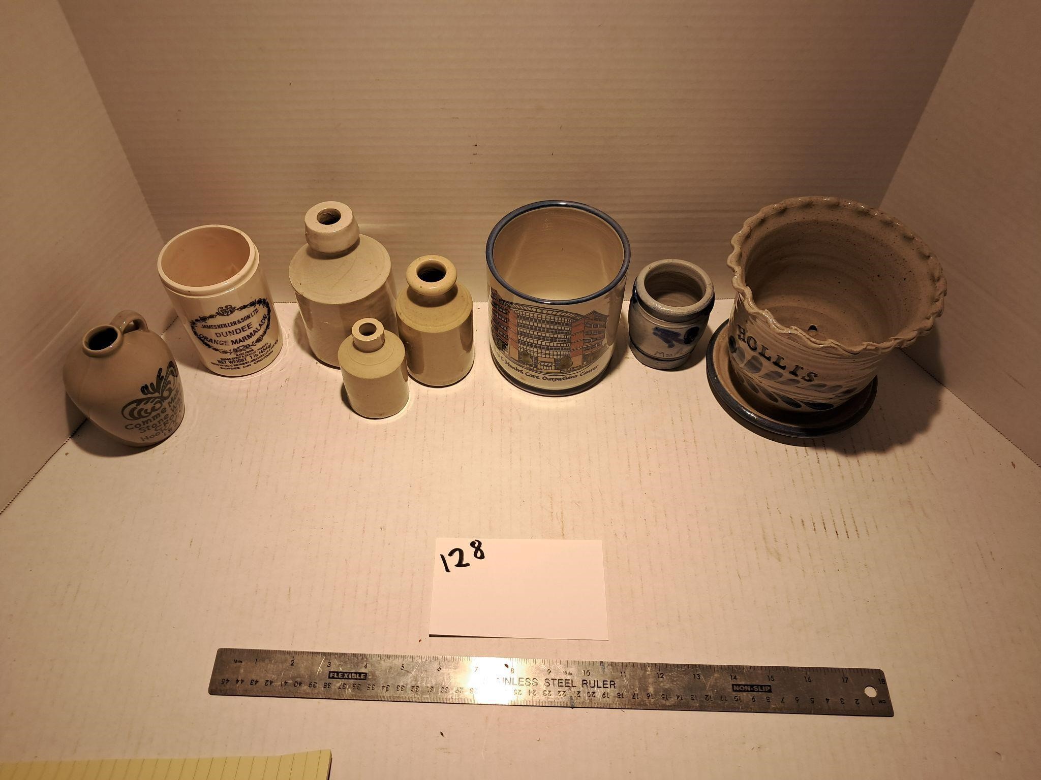 Small crock jugs and pottery