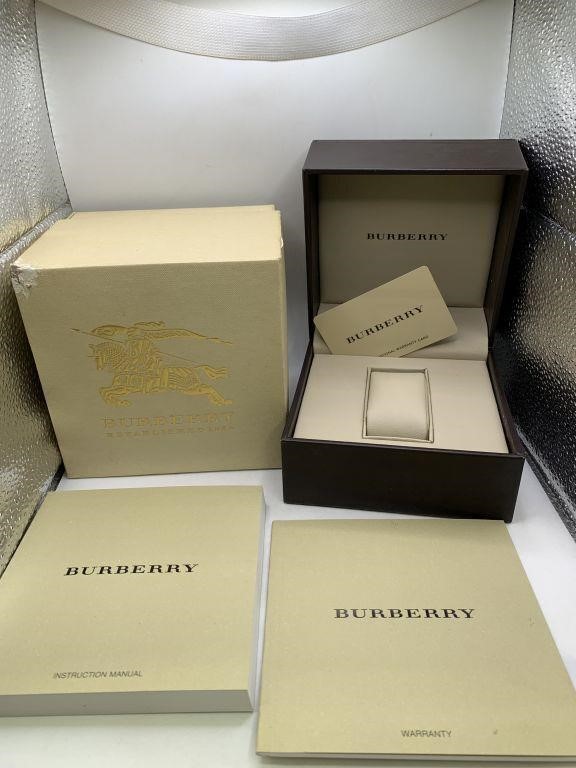 BURBERRY WATCH BOX W/ CONTENTS-NO WATCH