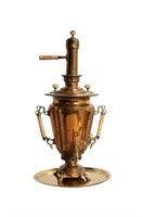 Russian Cylinder Brass Samovar