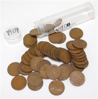 Roll of (50) 1909 Lincoln Wheat Cents
