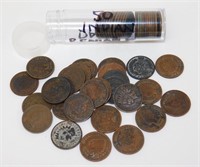 Roll of (50) Indian Head Cents - All Readable