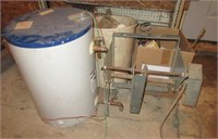 Hot water heater, metal sprayer, shims, hardware,