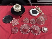 Vintage candle holders and warmer