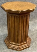 Oak Pedestal/Accent Table