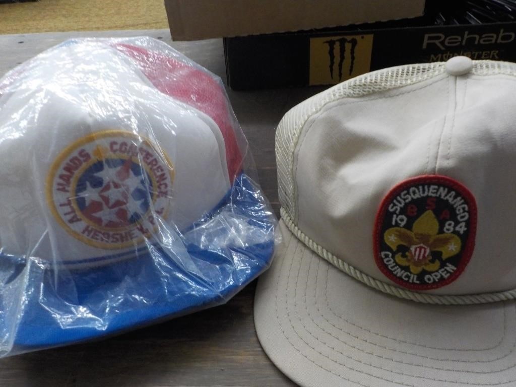 2 Boy Scout hats 1984 Council, All Hands