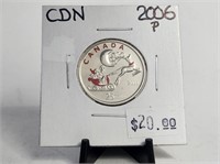 2006P Santa Klaus Canada 25 Cents High Grade UNC