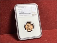NICE 1955 DOUBLE DIE OBVERSE LINCOLN CENT MS64