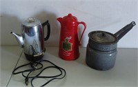 Vintage Double Cooker and Coffee Servers