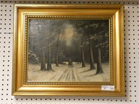 Early Framed Oil Painting