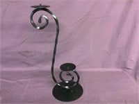 25” metal twist 2 candle stand