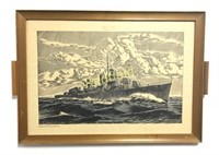 USS Waller WW2 Copyright 1944 Will Cressy