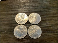 (4) 1998 Silver Dollars