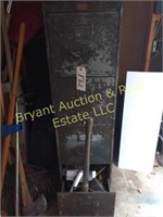 Metal file cabinet with contents