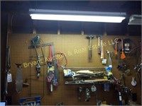All tools and contents on pegboard